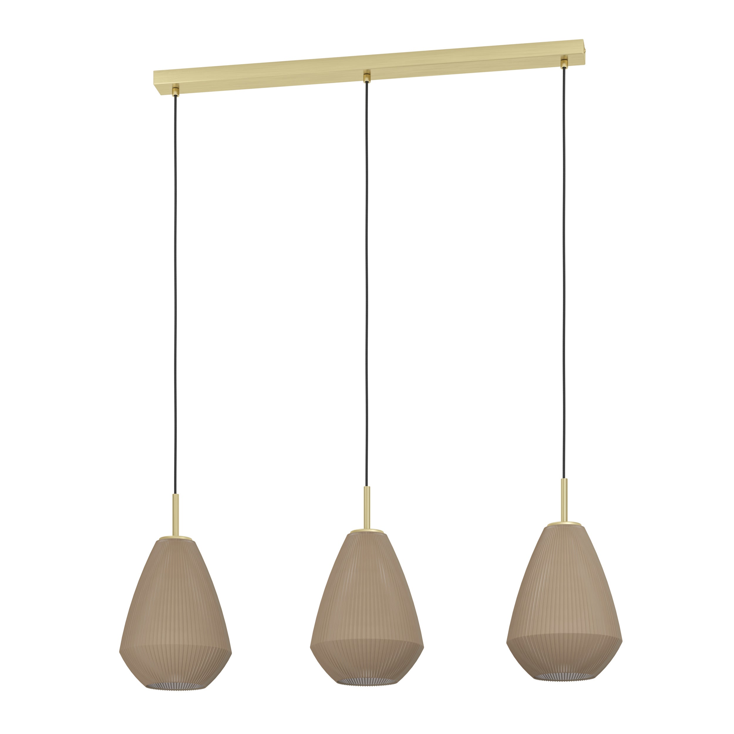 EGLO hanglamp Caprarola - e27 - 90 cm - zand/koper - satijn glas
