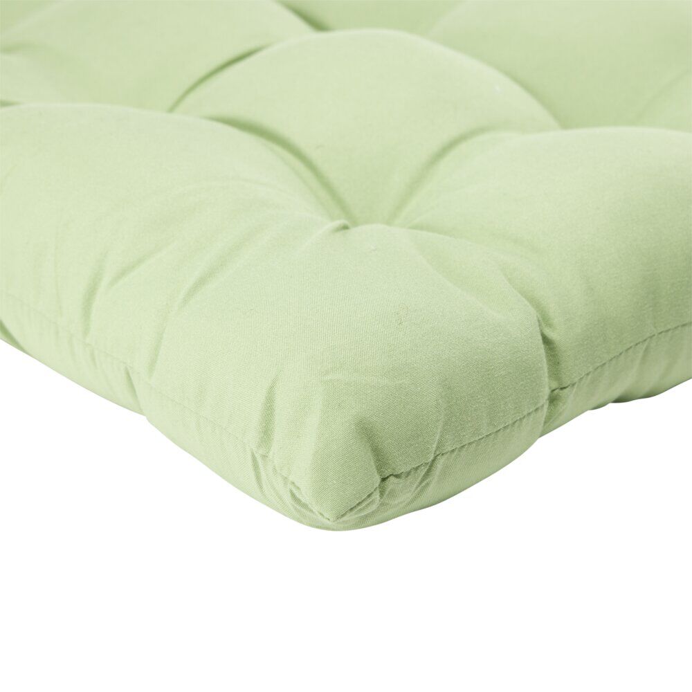 Galette de chaise carrée unie verte 38x38cm