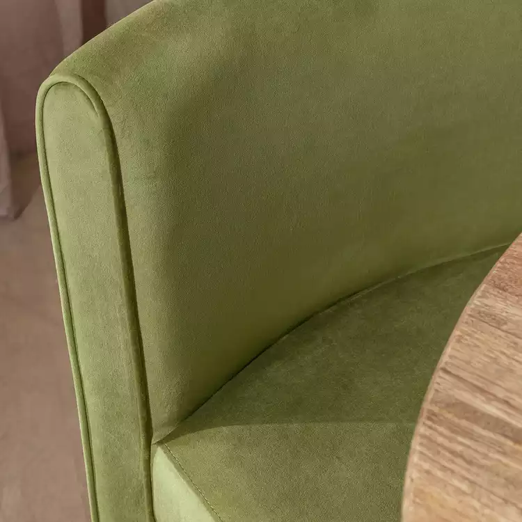 Habitat Bastian Velvet Dining Chair - Green