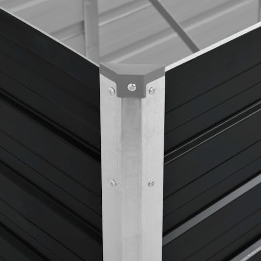 NNEVL Garden Raised Bed Anthracite 320x80x77 cm Galvanised Steel