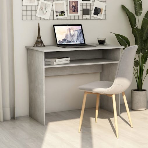 NNEVL Desk Concrete Grey 90x50x74 cm Chipboard
