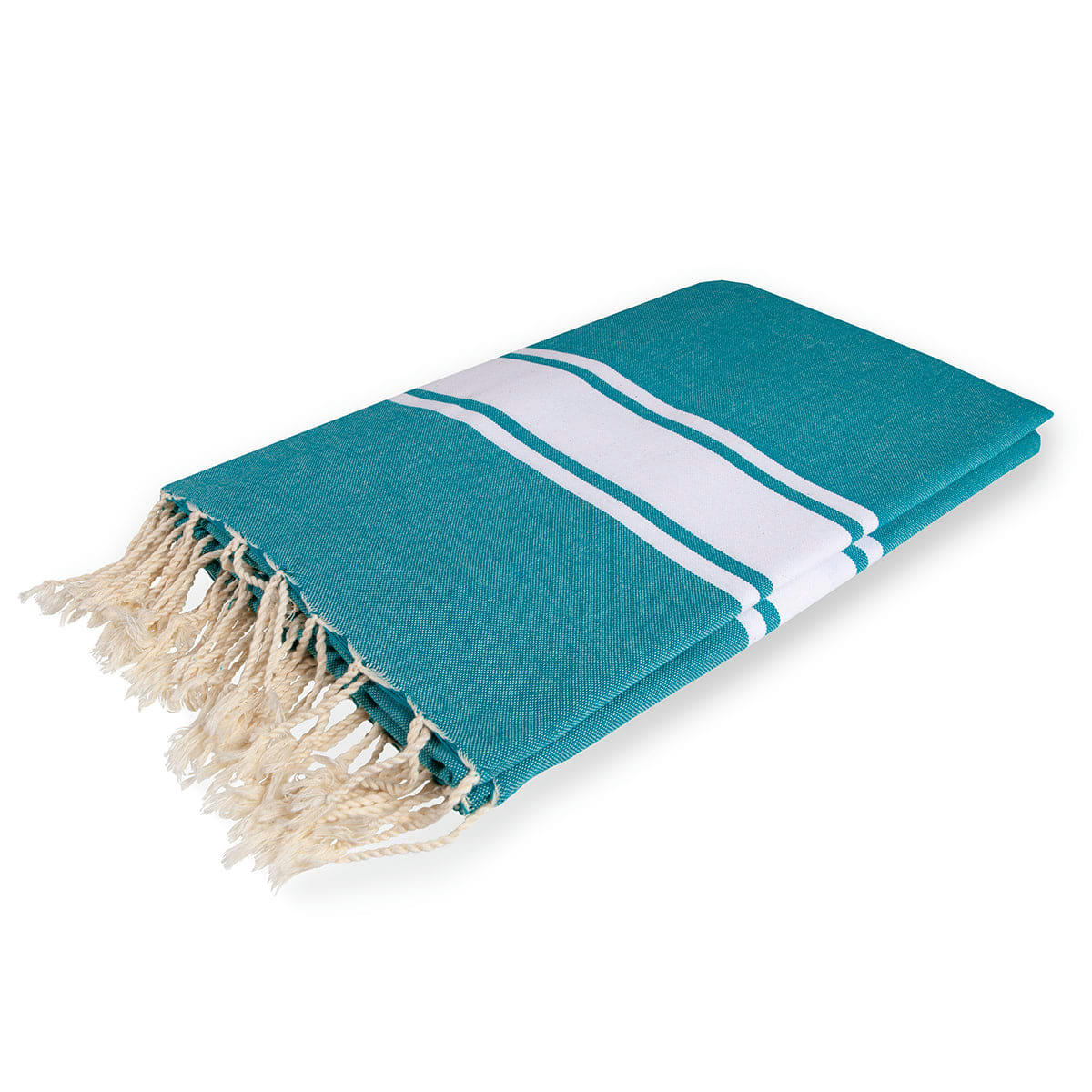 ST TROPEZ - Nappe rectangulaire coton  150x250 vert canard