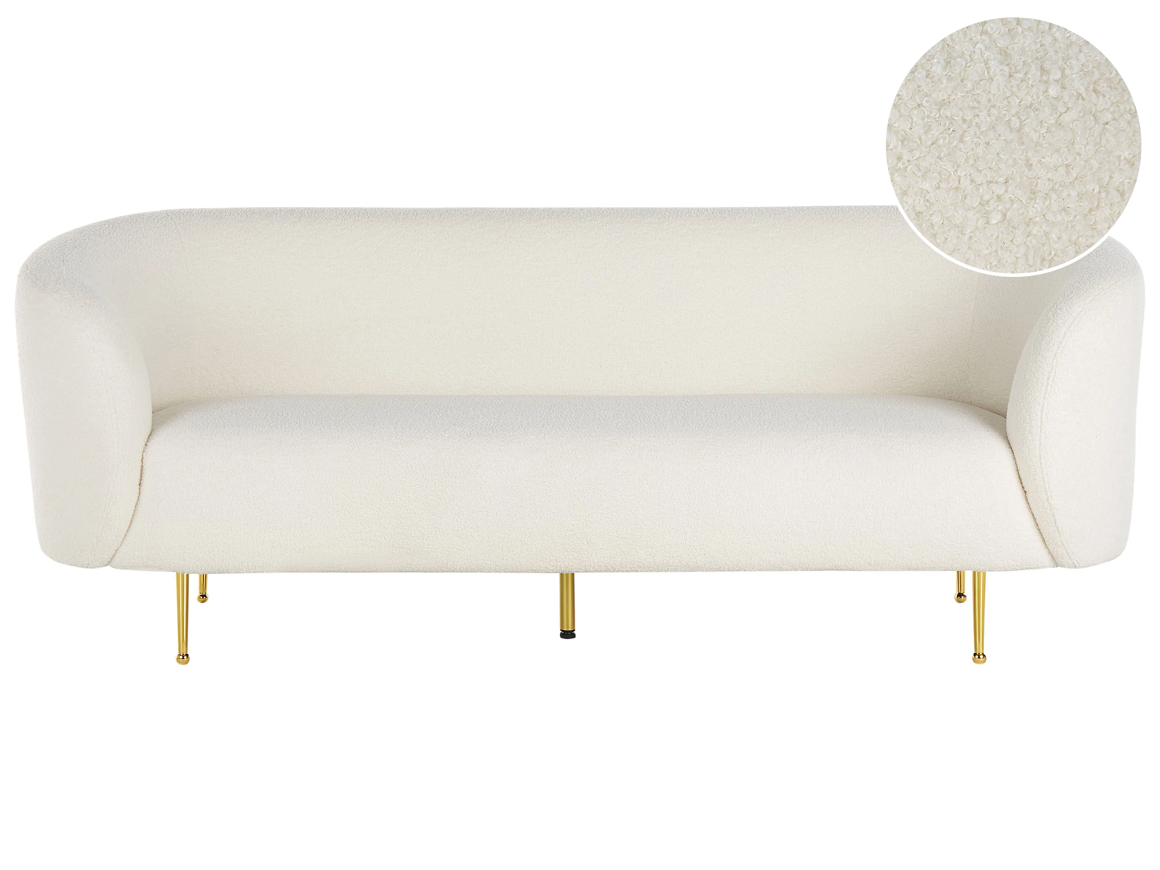 Sofa 3 Seater LOEN Boucle White