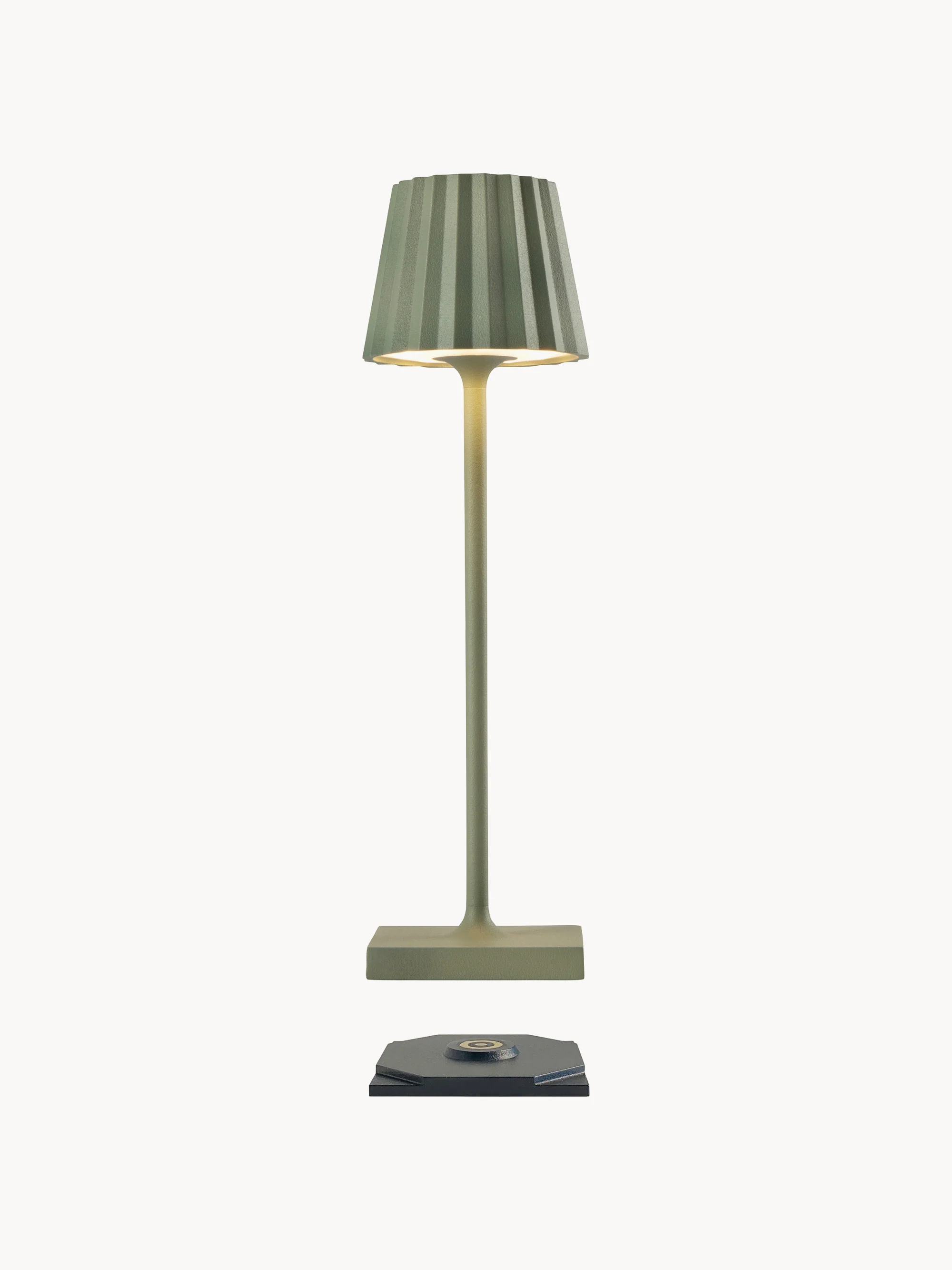 Mobile LED-Außentischlampe Troll Nano RC, dimmbar