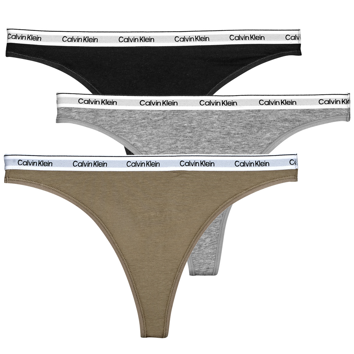 Calvin Klein Jeans - THONG X3 - Black / Grey / Kaki