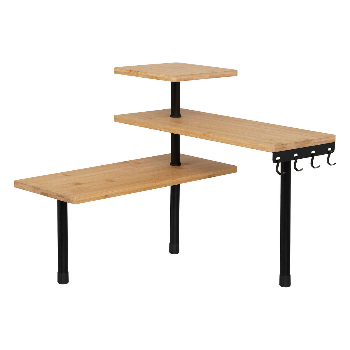 Prateleira de canto com 3 níveis bege