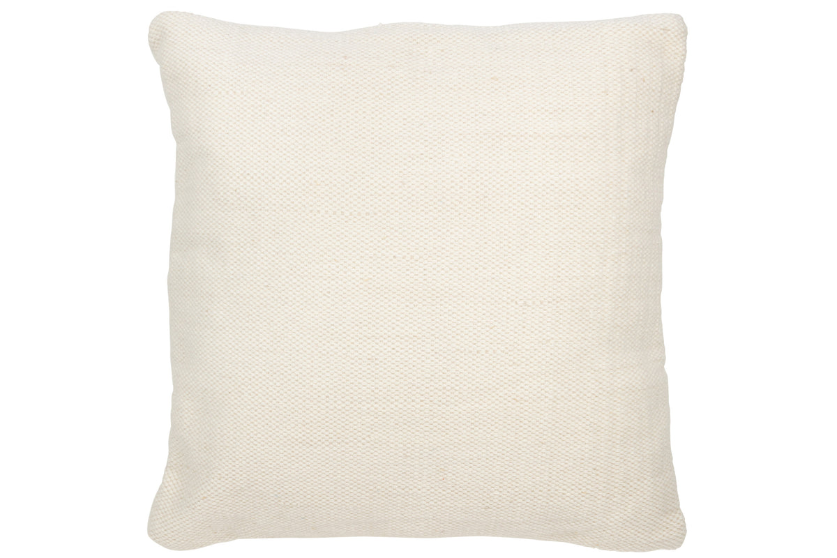 J-Line kussen Geweven - wol - creme - large