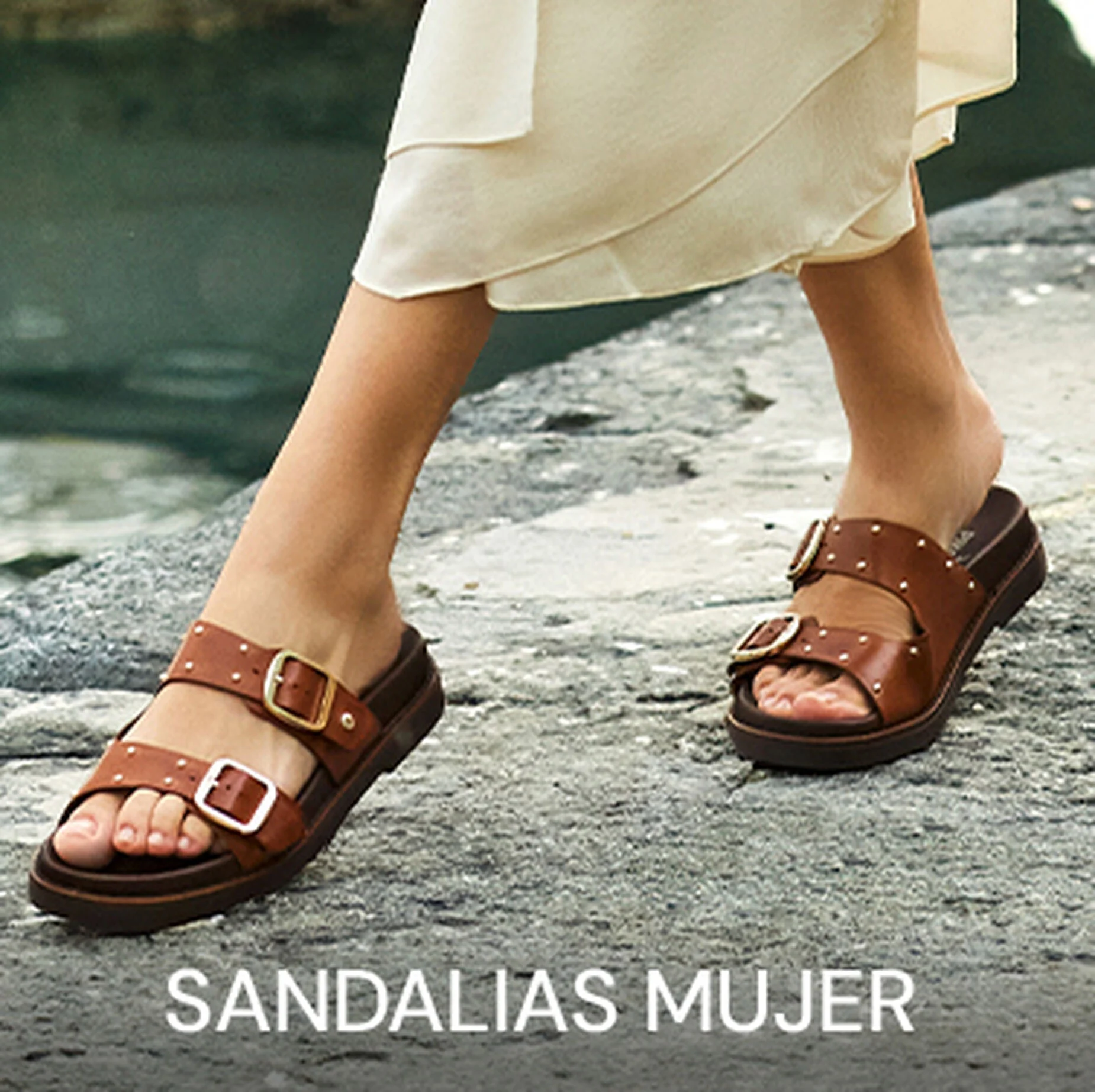 Sandalias de piel para mujer