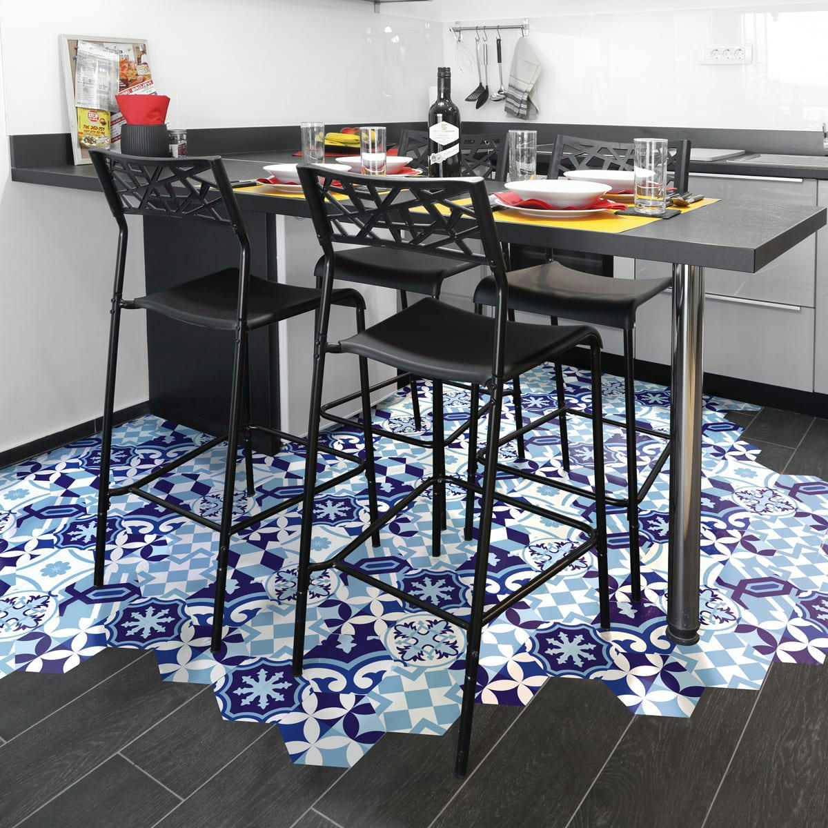 - Stickers sol tomettes emiliana 40x90cm