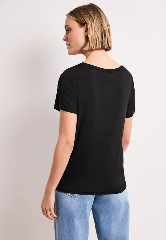 Kurzarm Shirt mit Rundhals und Print