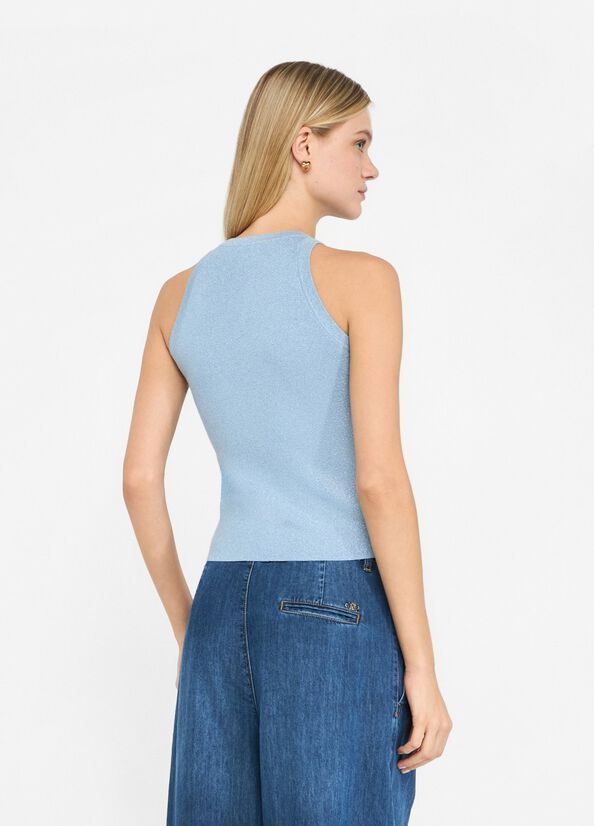 Top in maglia lurex&reg;
