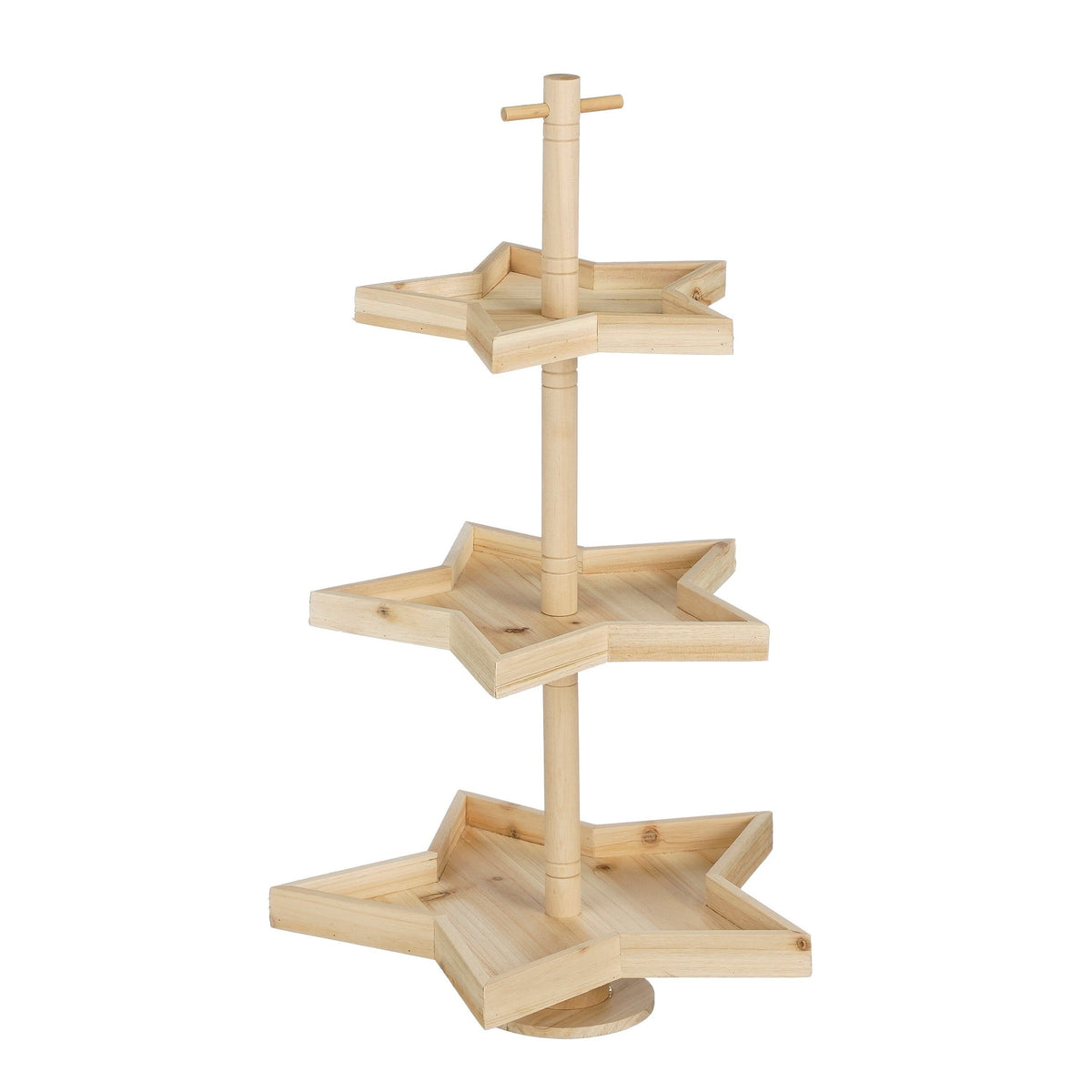 Mica Decorations Etagère - L30 x B29 x H52 cm - Dennenhout - FSC 100% - Bruin