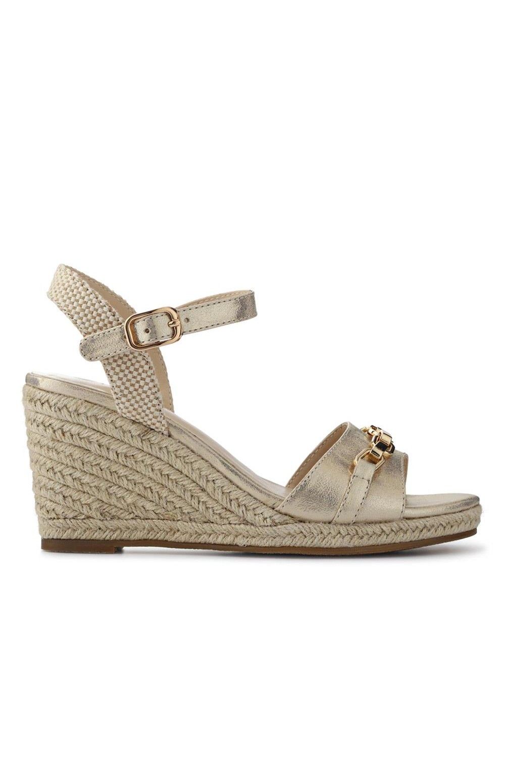 Pavers Buckled Wedge-Heel Espadrilles
