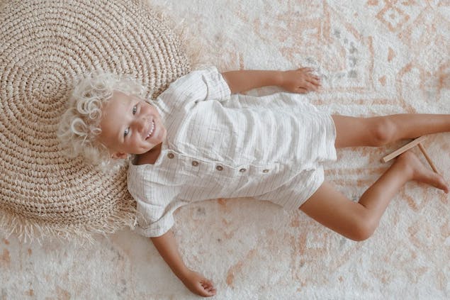 Mina Orange and Cream Transitional Washable Rug