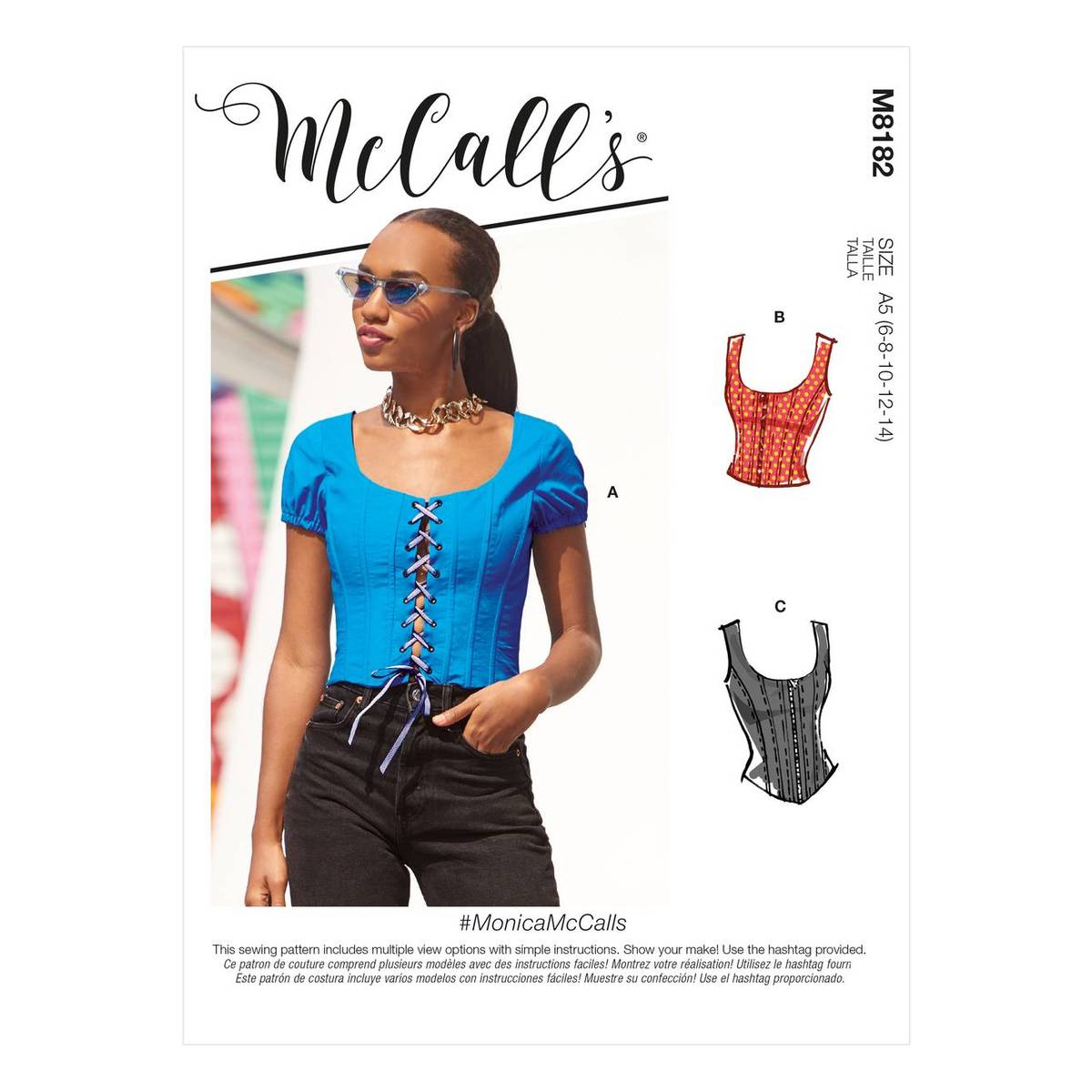 McCall’s Monica Top Sewing Pattern M8182 (6-14)