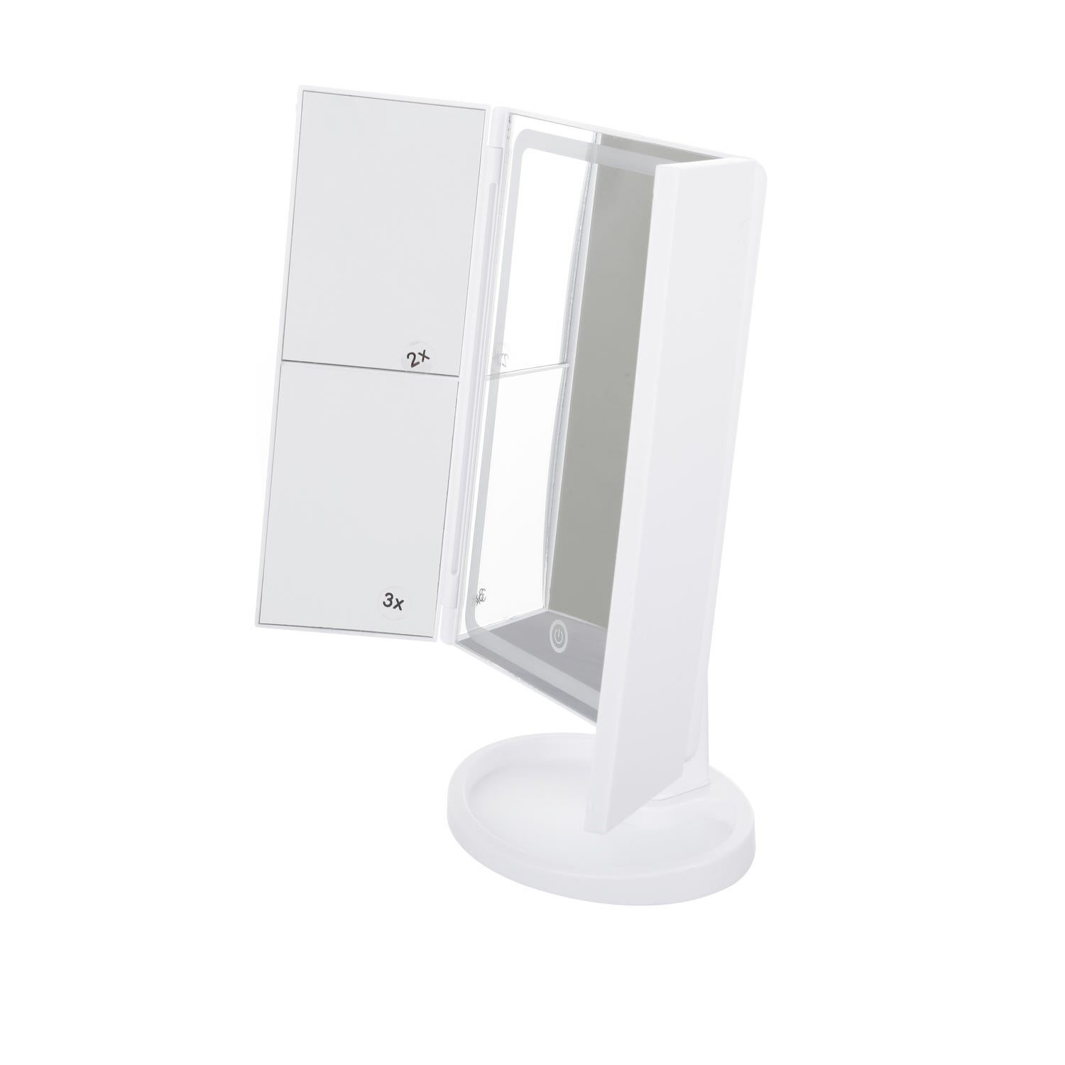 Specchio per trucco con LED bianco 17,5x29 cm