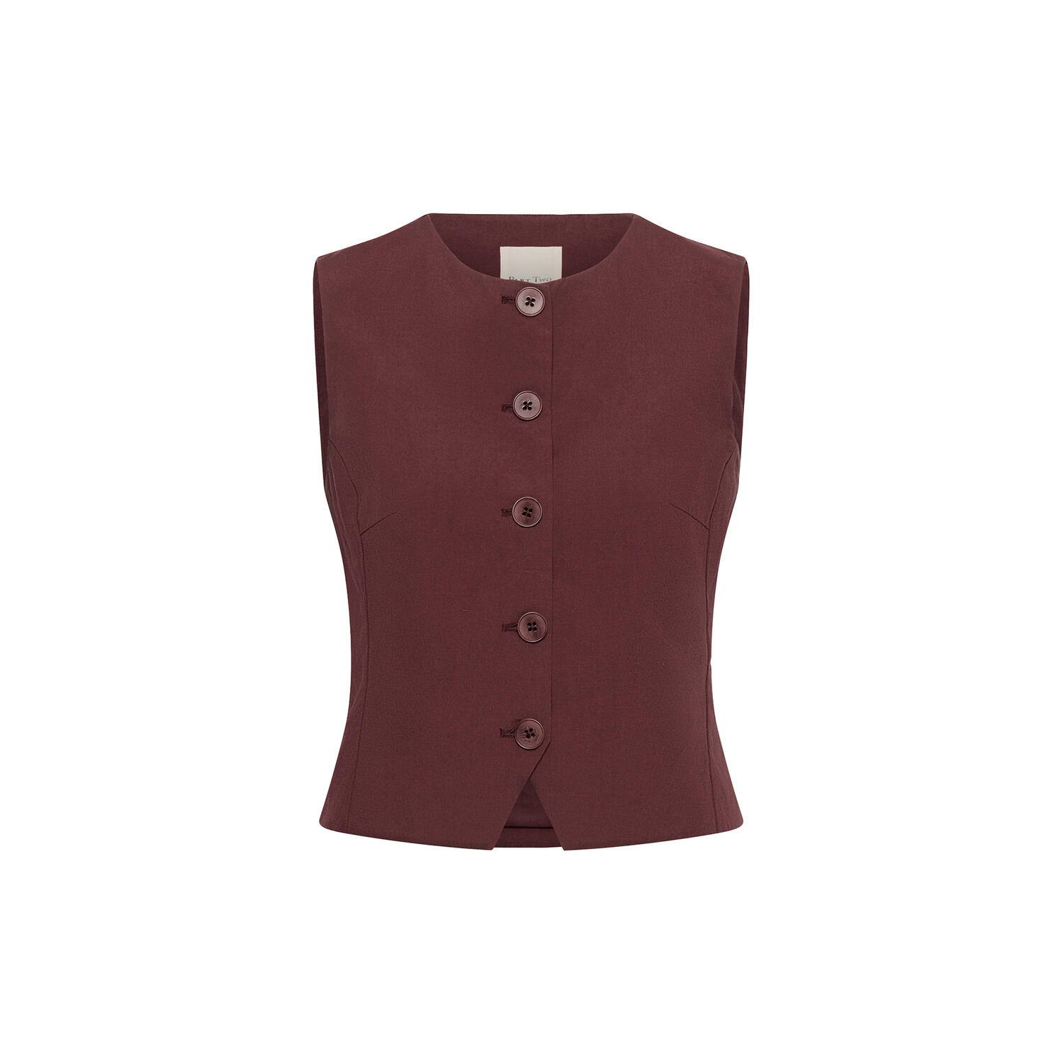 BenittaPW Waistcoat, burnt russet