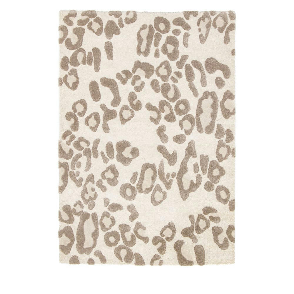 KOANI - Tapis contemporain à motif léopard beige 120x170 cm