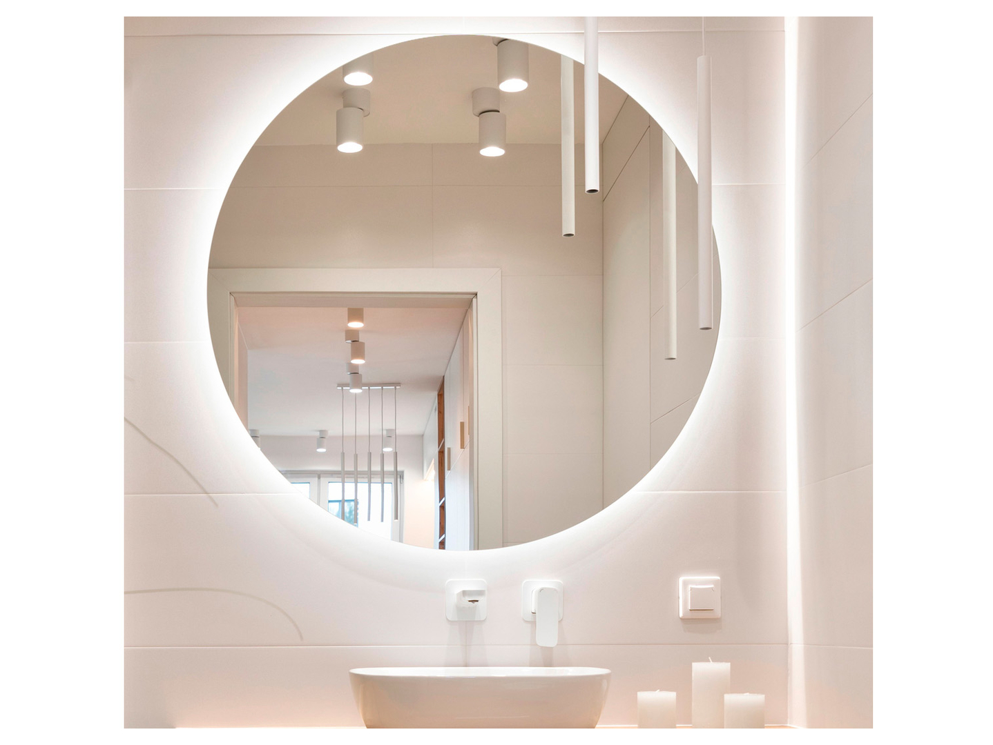 Lustro łazienkowe ścienne LED Luna 60 cm