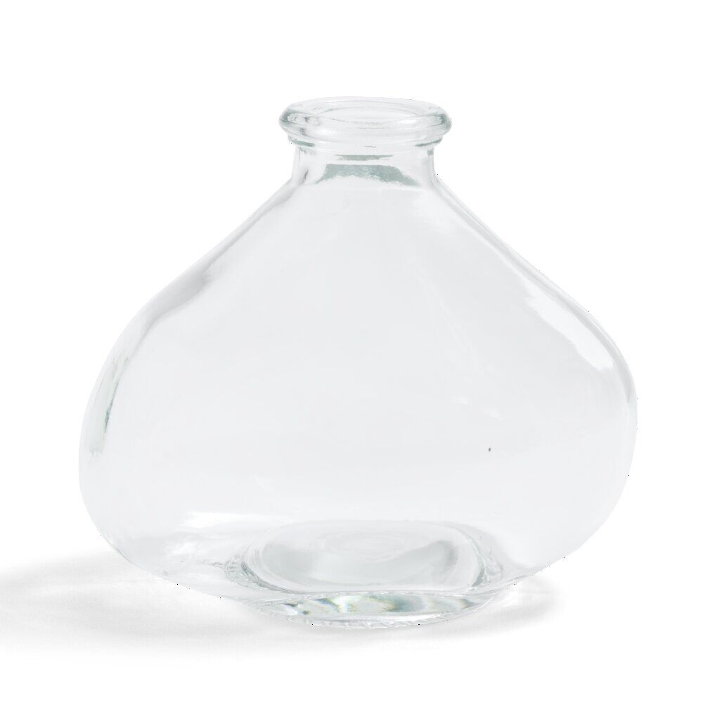 Soliflore dame jeanne verre transparent Ø11xH9,5cm
