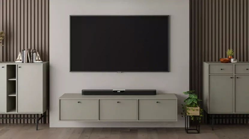 Szafka RTV wisząca do salonu Sakai 4 3K T303 Eukaliptus