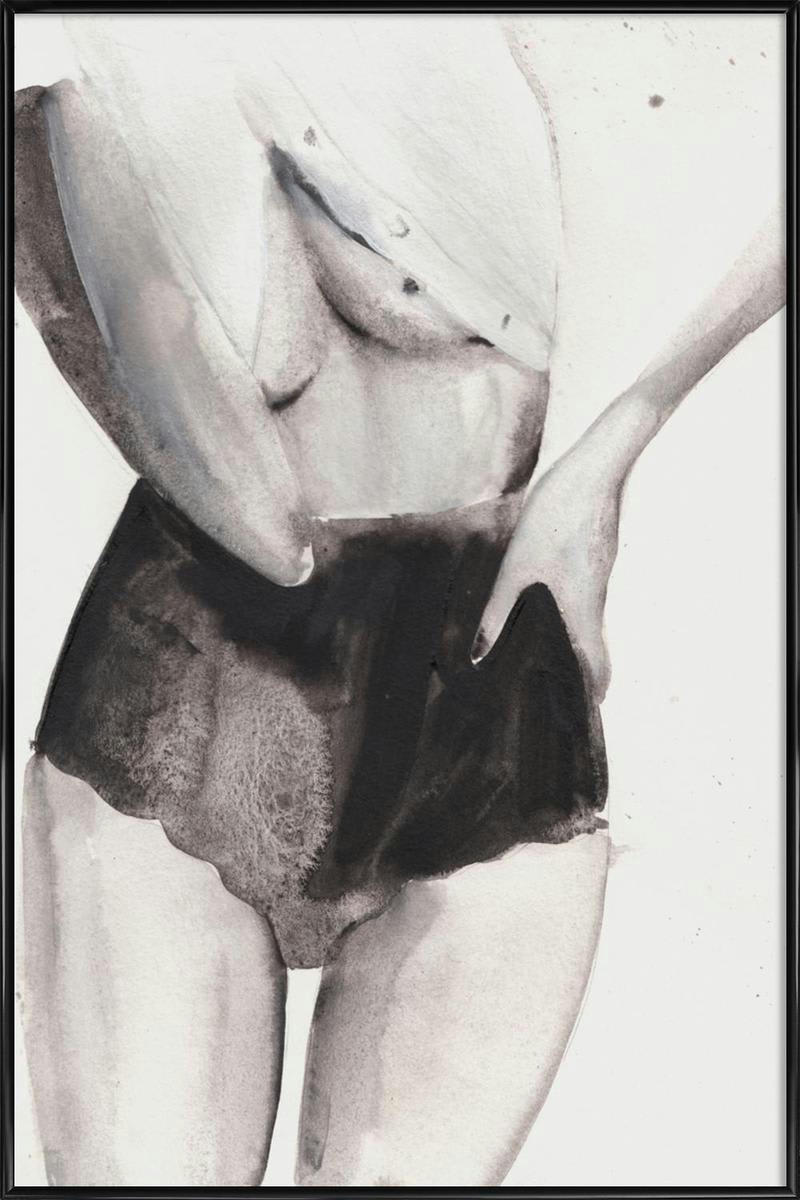 DANCE WITH ME - Affiche dans cadre standard (noir) blanc & gris 30x45