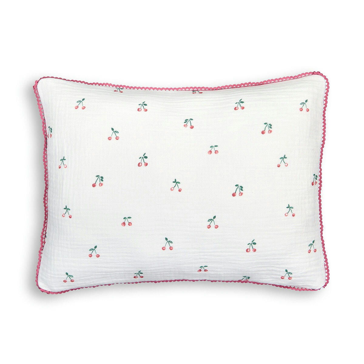Coussin gaze de coton 30X40cm, Griotte