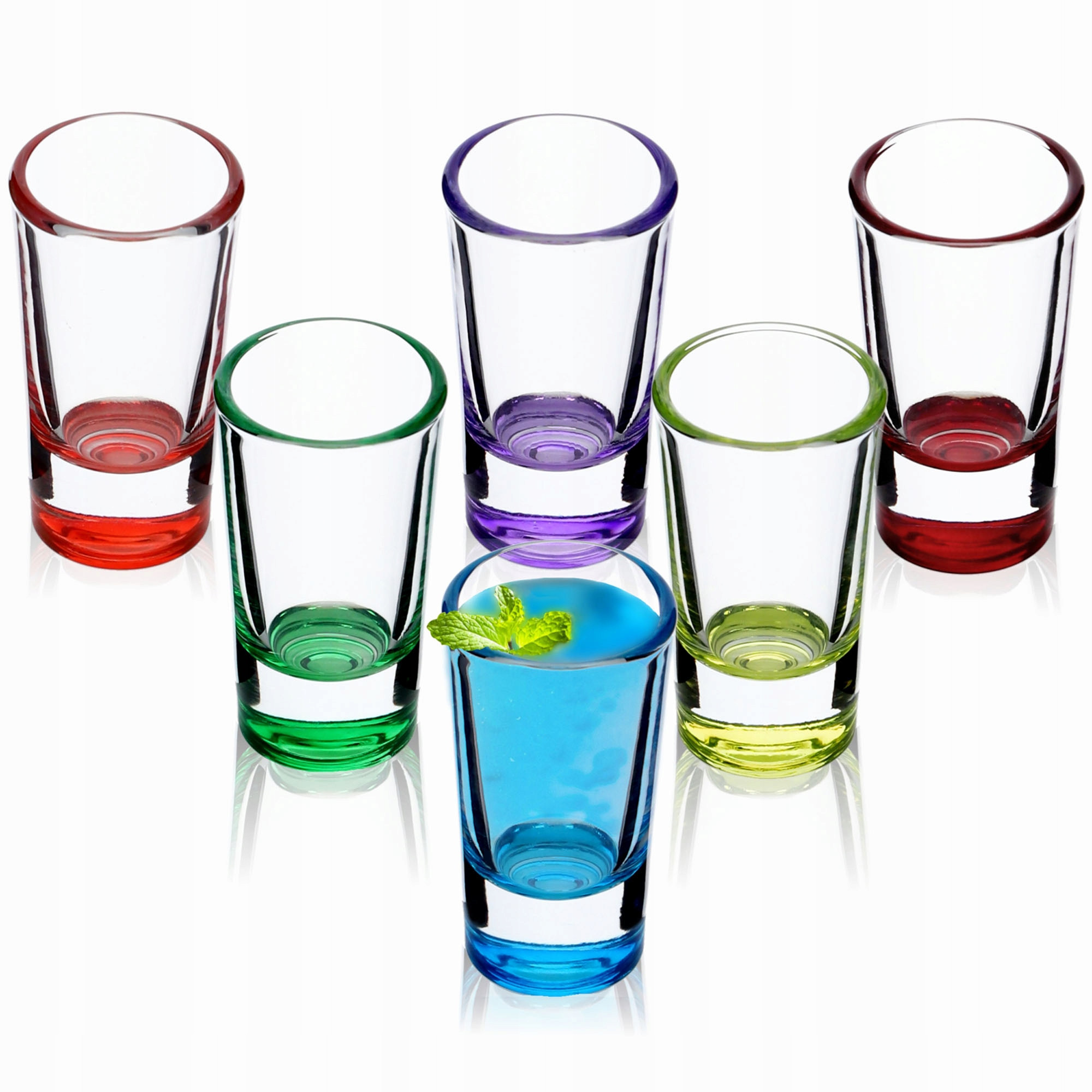 Kieliszki Do Wódki Shotów Kolorowe 28ml 6szt
