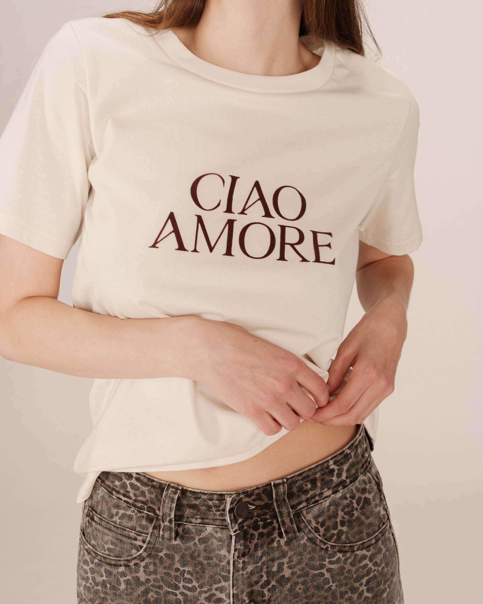 T-shirt imprimé ivoire Soft
