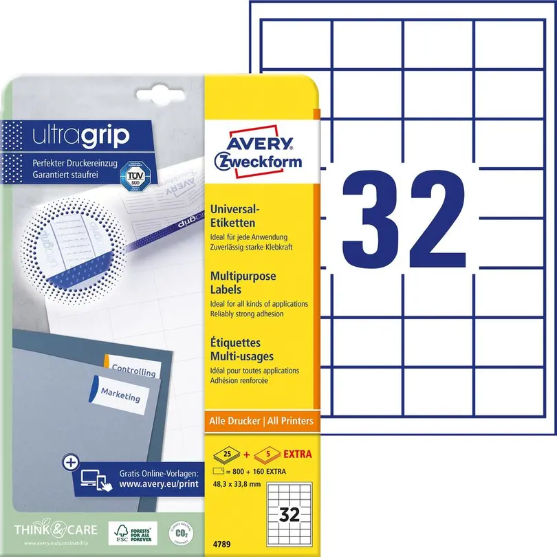 Etiketten 30er-Set Universal-Etiketten