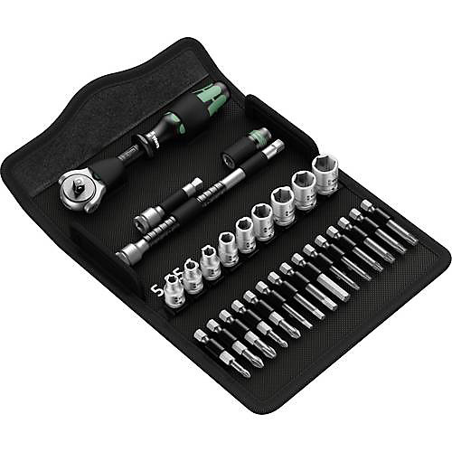 Jeu de douilles Wera Zyklop Speed 8100 SA métrique 1/4 (6,3 mm) 28 pièces