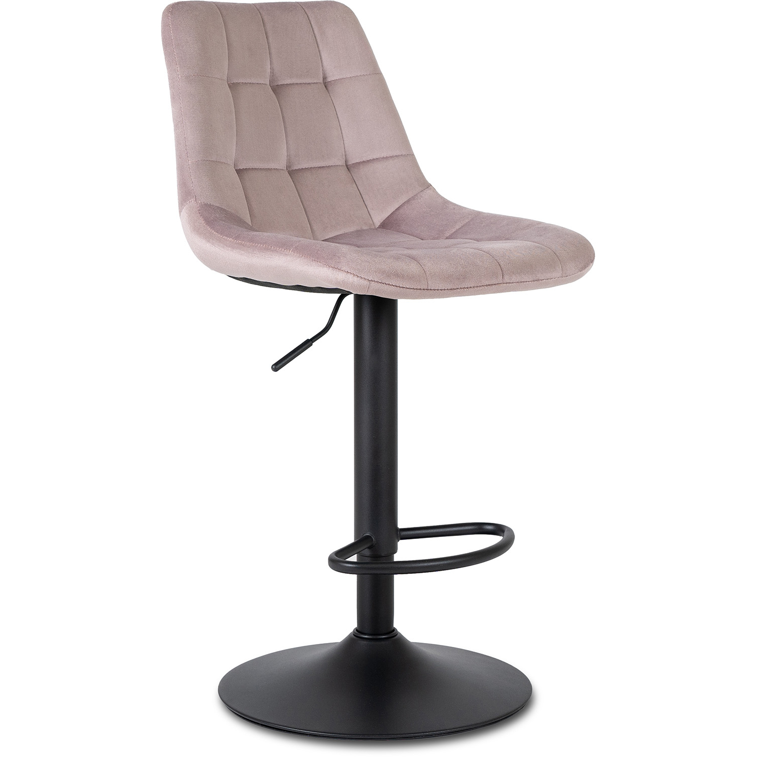 Hoker Regulowany Krzesło Barowe Loft Welurowy Glamour Różowy ARCOS 2