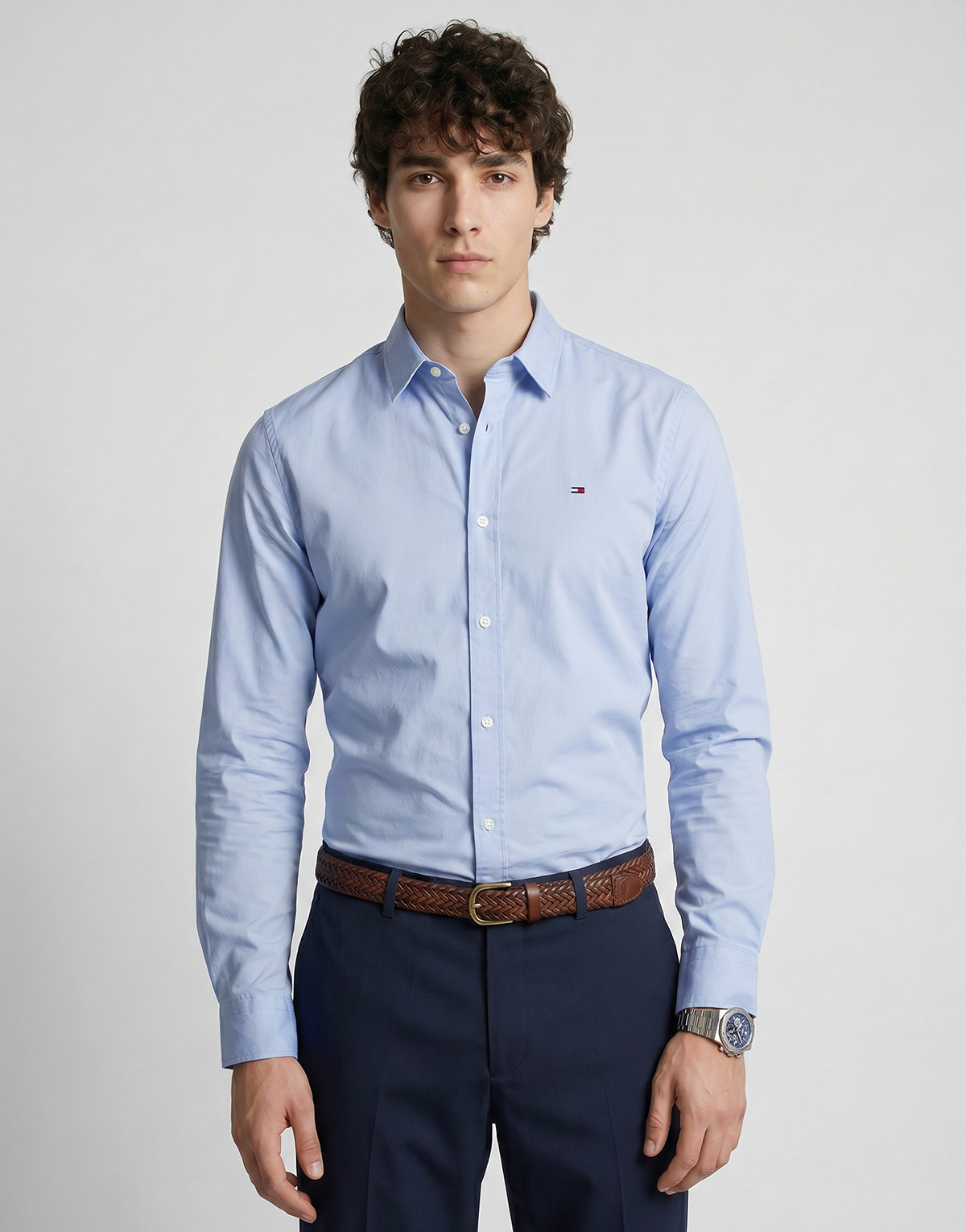 Tommy Jeans - TJM ORIGINAL STRETCH SHIRT - Blue