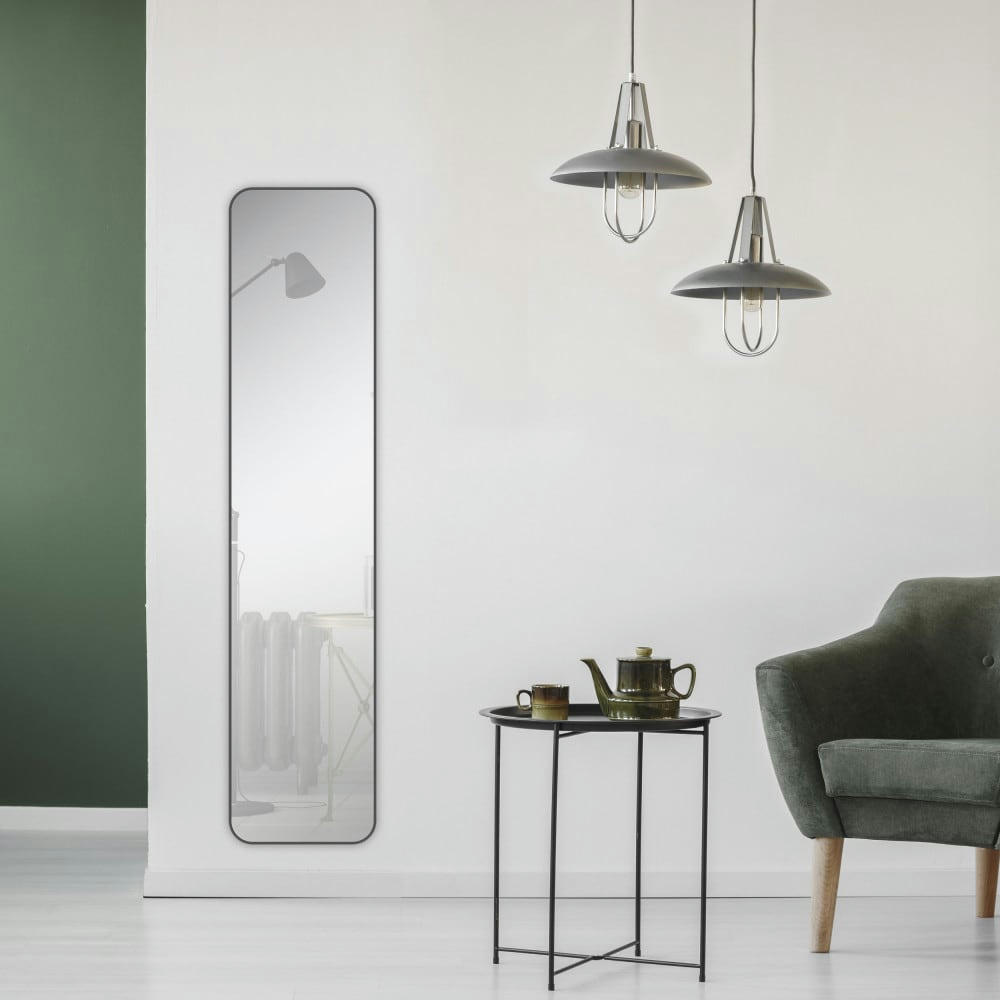 ISIS - Miroir rectangulaire 30x140cm noir