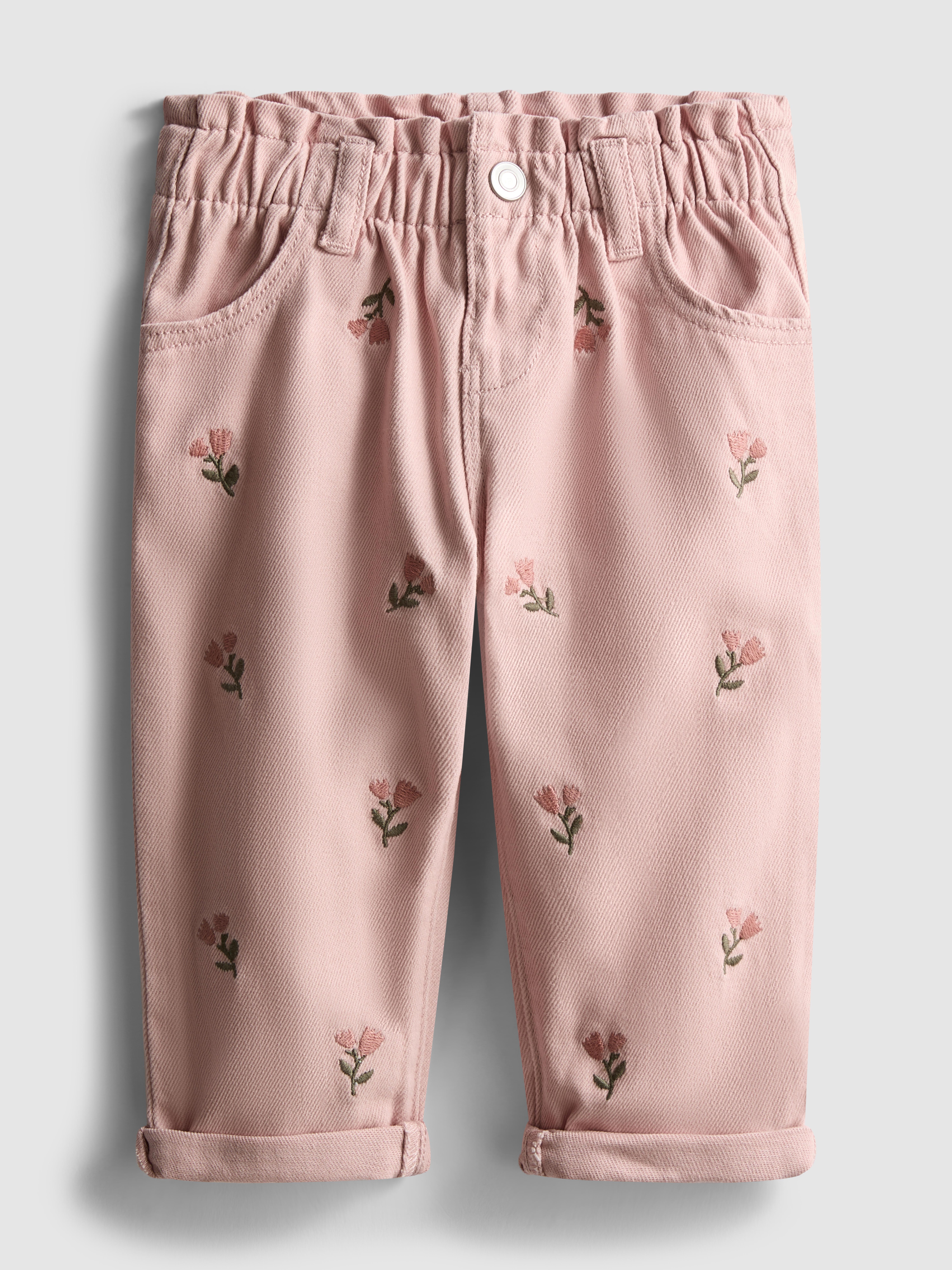 0-36mths | Floral Embroidered Jeans