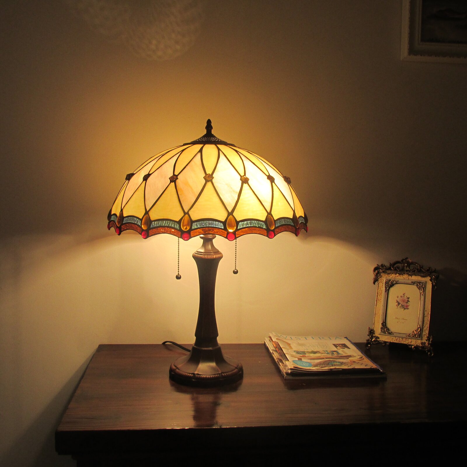 Miguel Tiffany 2 Light Victorian 22