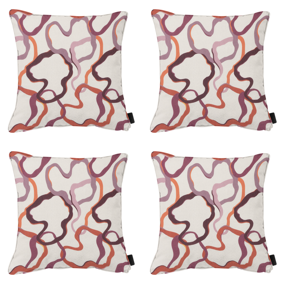 Madison sierkussen Blaze - multikleur - 50x50x10cm - set van 4