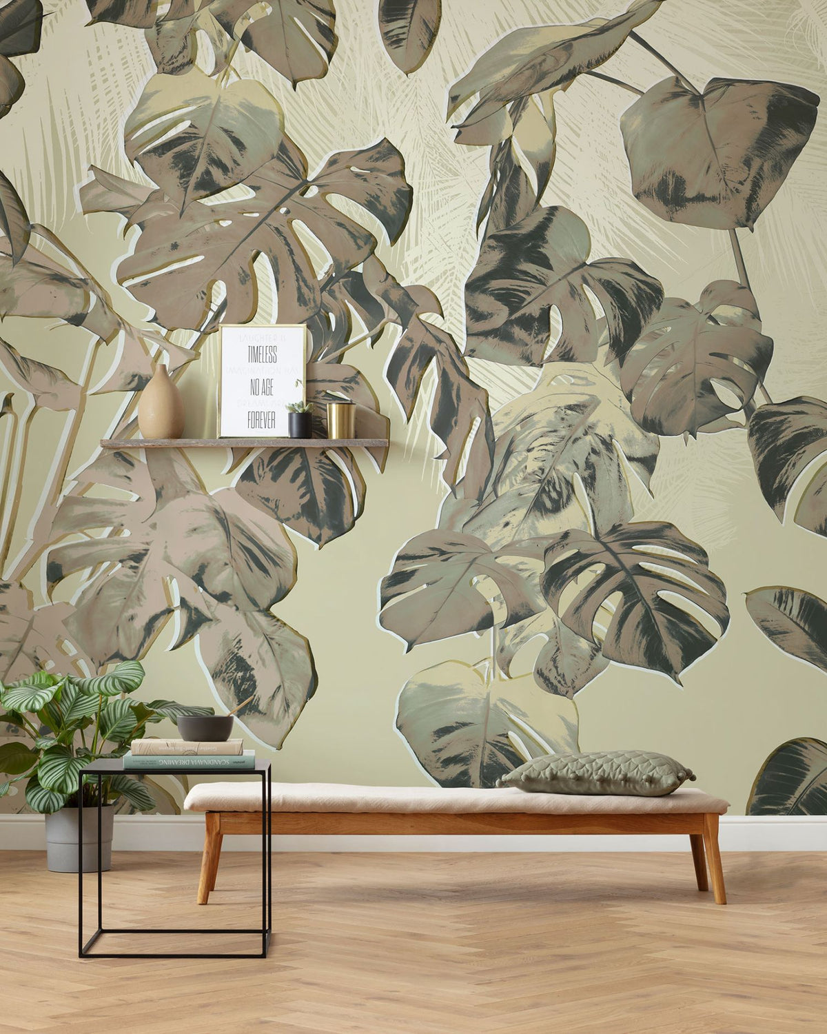 Komar fotobehang palmbladeren beige - 350 x 250 cm - 611216