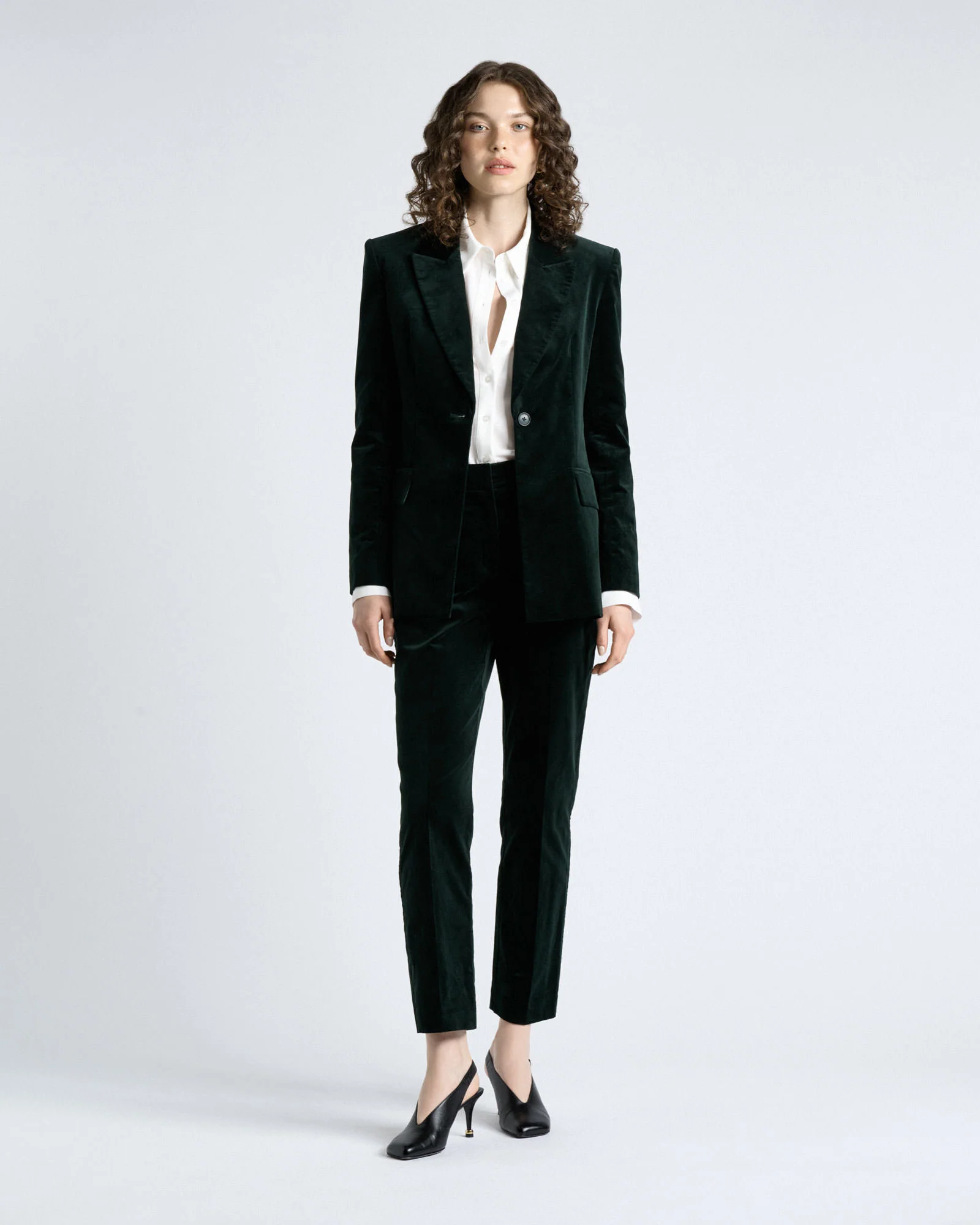 Jade Stretch Velvet Straight Leg Pant