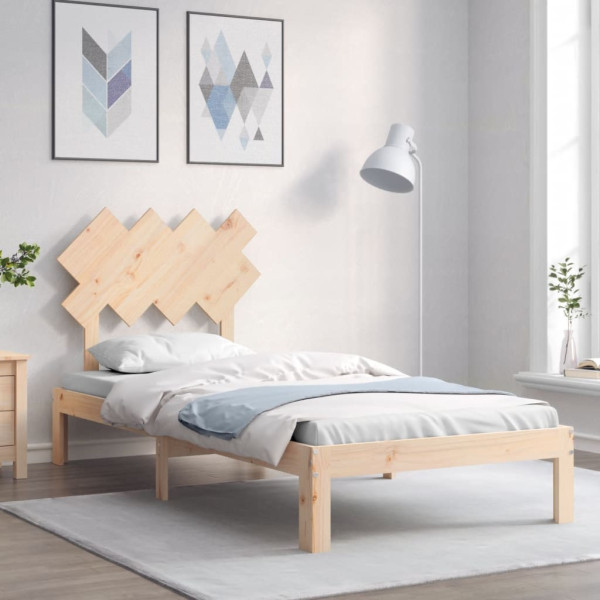 Łóżko Drewniane Rama Łóżka Sofa Brązowe Do Sypialni Pokoju 90x200 cm