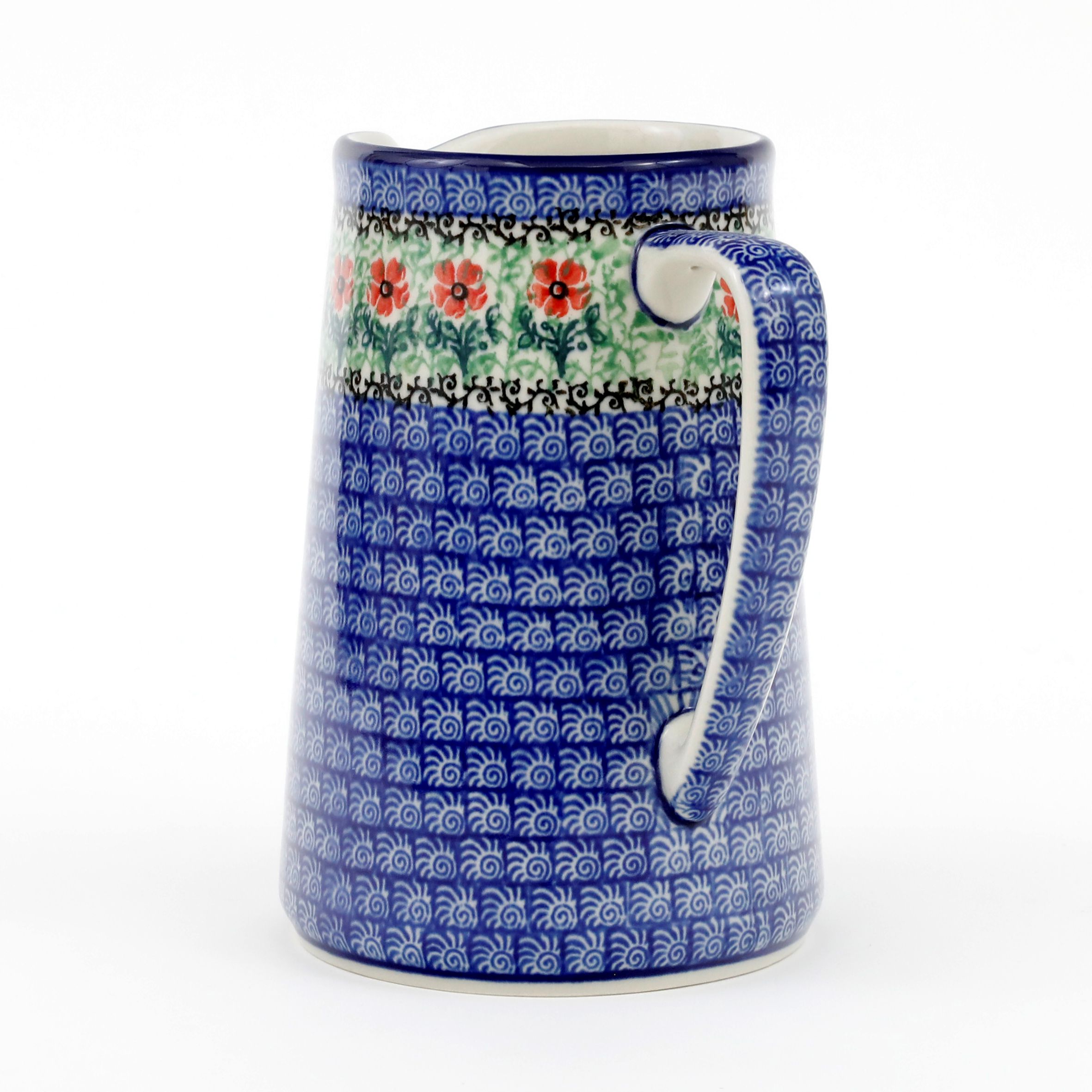 Dzbanek ceramiczny G46 1,3l  1916X Czerwone kwiatuszki