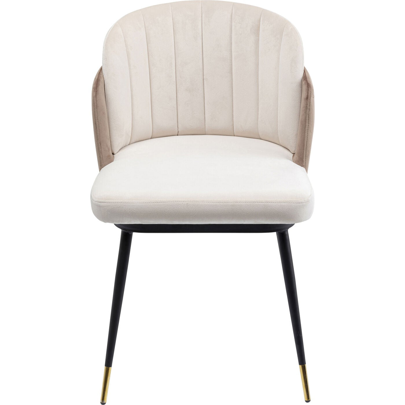 Kare Design Stoel Hojas fluweel beige en taupe