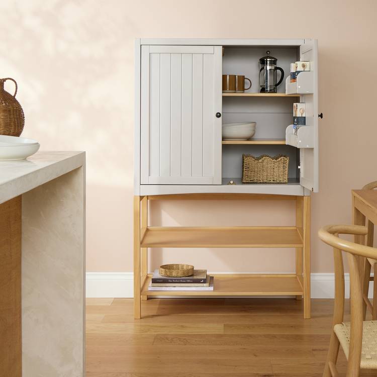 Habitat Bournemouth Storage Cabinet Bookcase - Grey