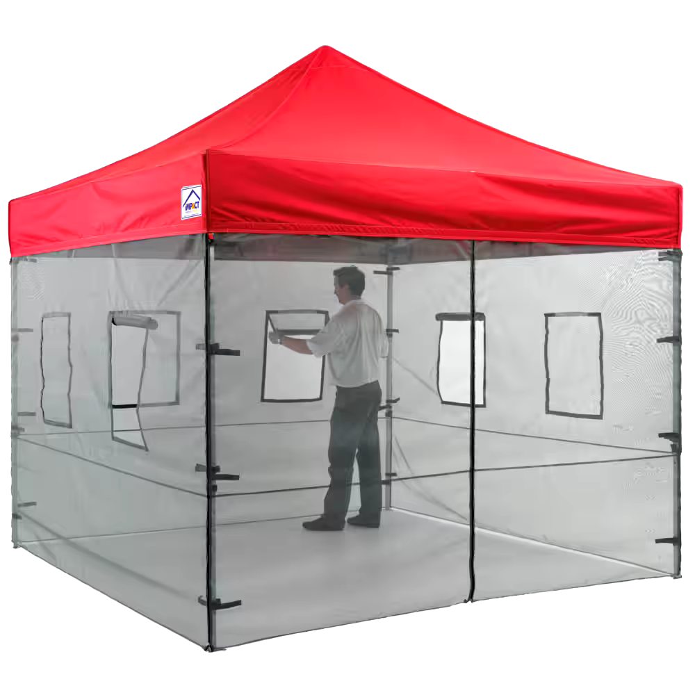 Impact Instant Canopy Pop-Up Shelter Tent Universal Food Service Wall Kit, 10-ft x 10-ft, 4-pk