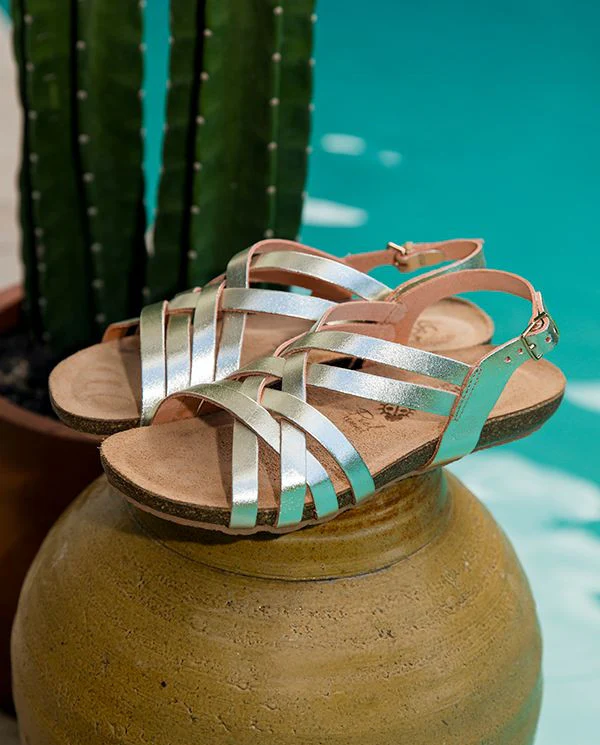 Sandalia plana Ibiza 186 dorado