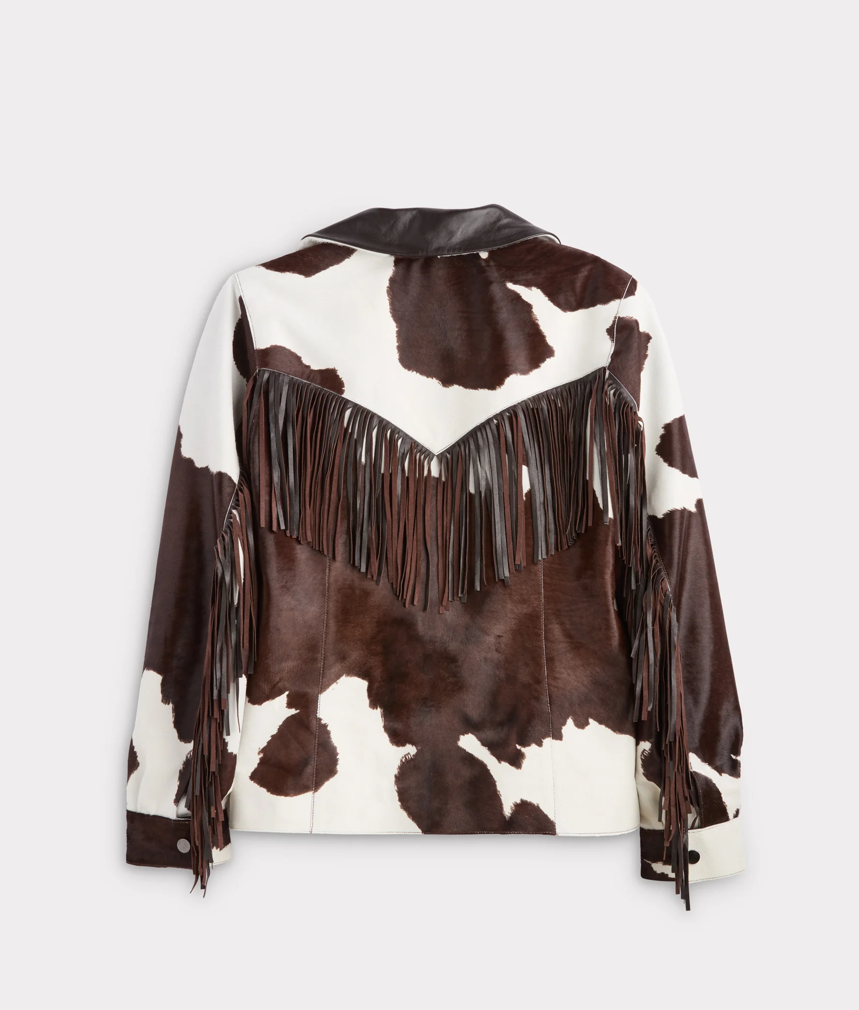 Harper Fringe Jacket - Brown Mix