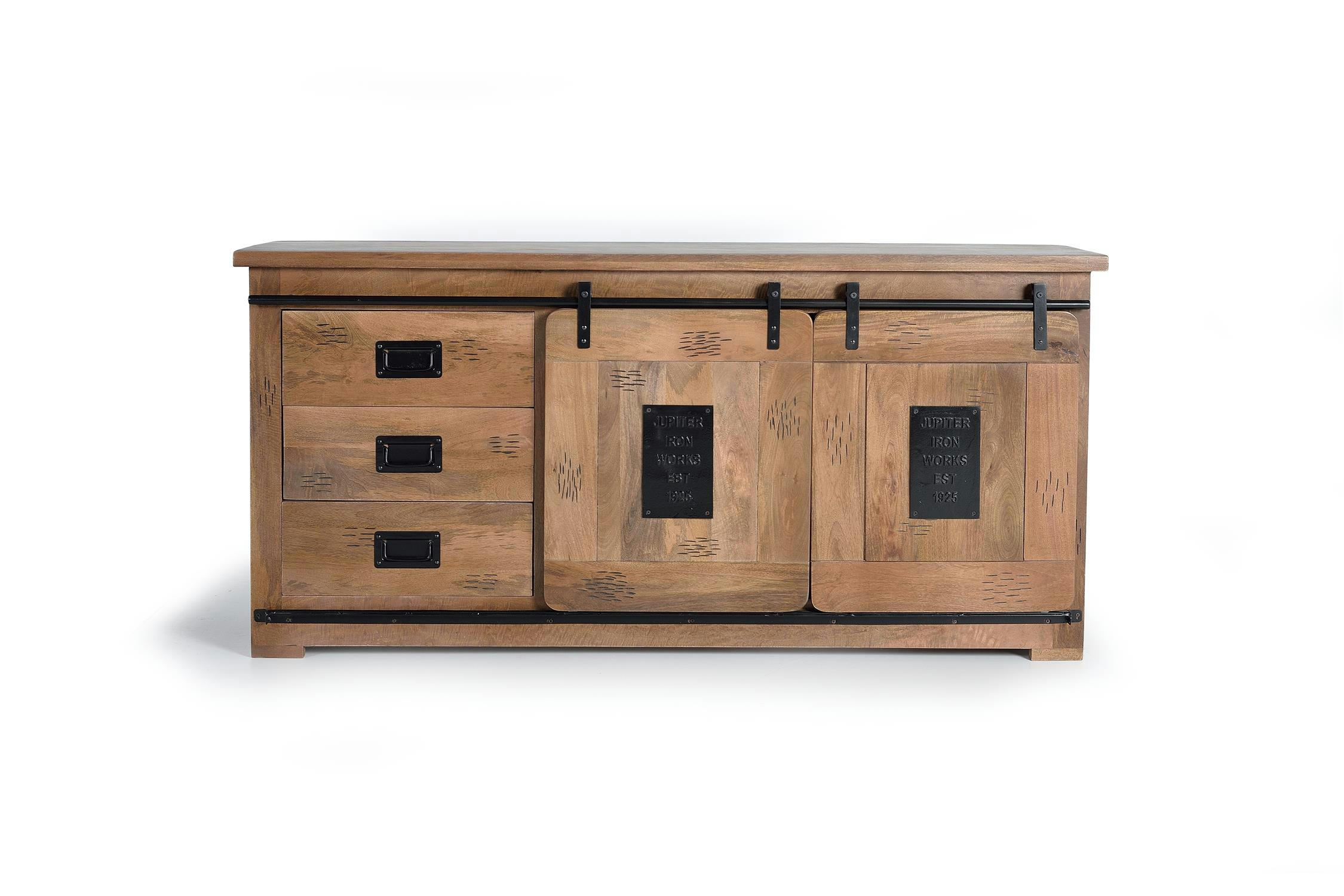 - Buffet en bois de manguier et métal