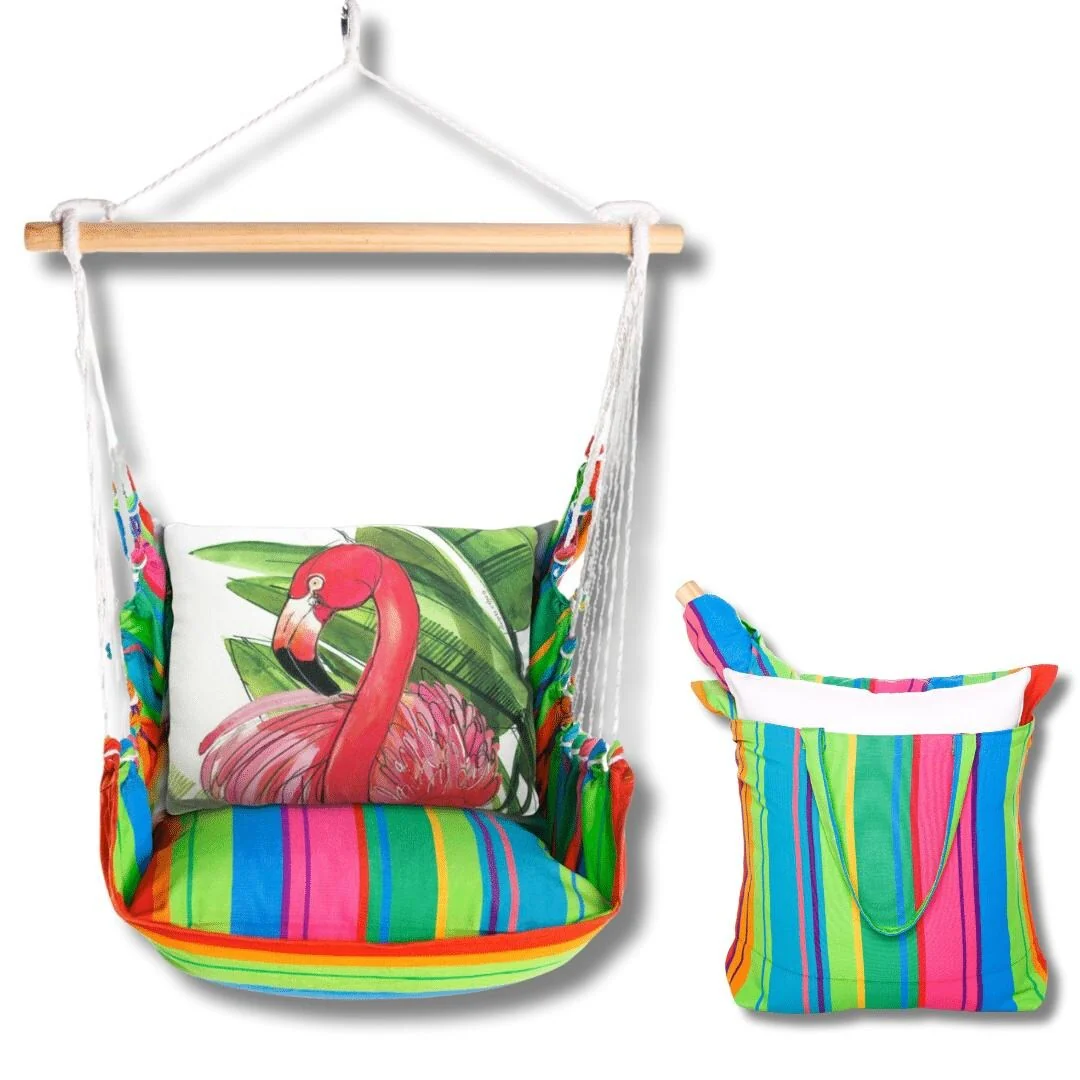 Magnolia Casual Swing Set 4 piece - Le Jardin Nouveau w/ Flamingo Pink