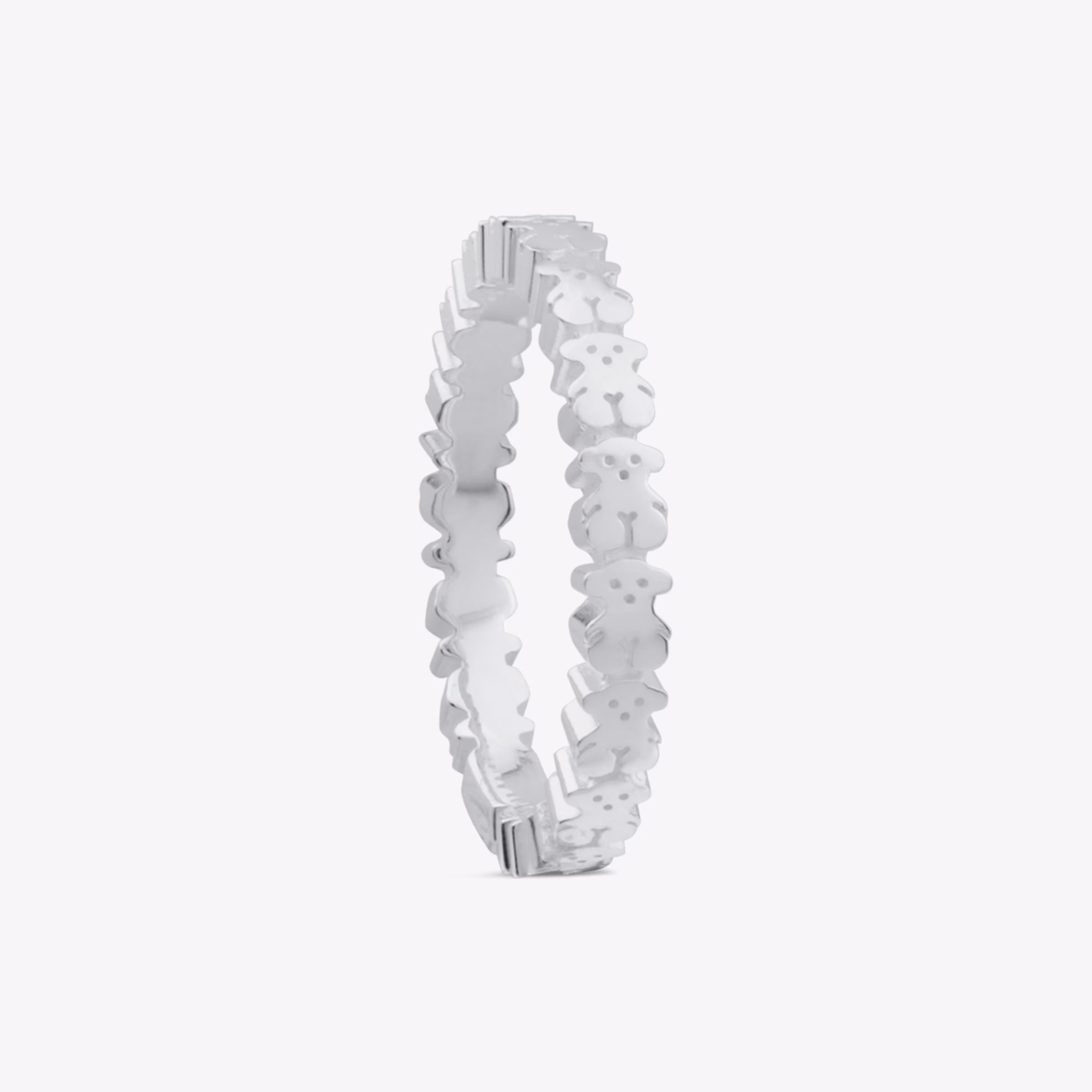 Anillo de plata motivos oso Straight