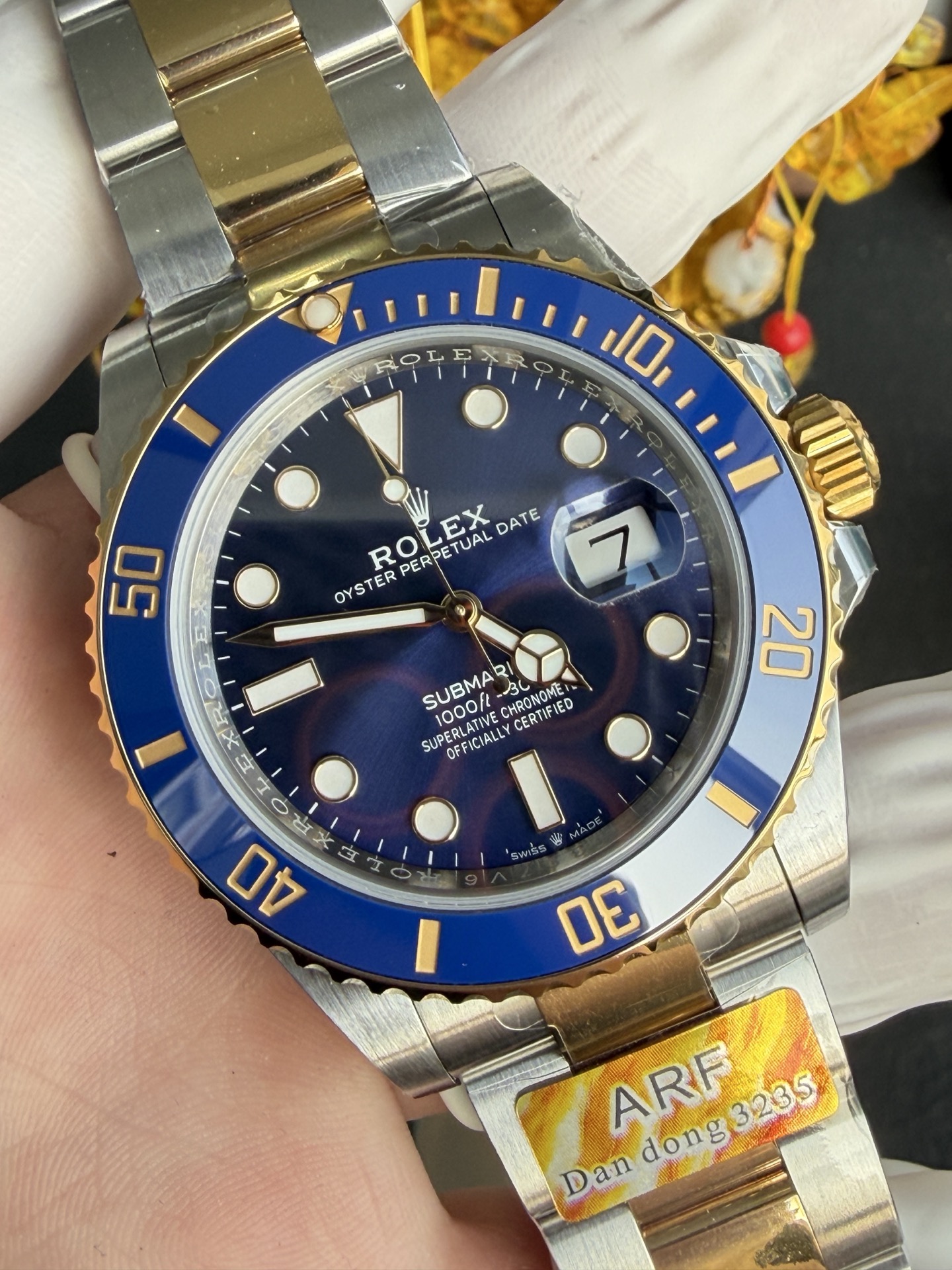 Rolex Submariner 126613LB SS/YG Plated Blue Dial 41mm Oyster Super Clone